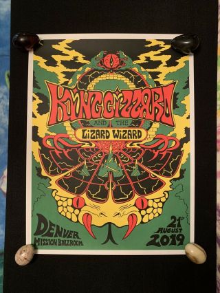 King Gizzard And The Lizard Wizard Poster Jason Galea Denver Rattlesnake 2019