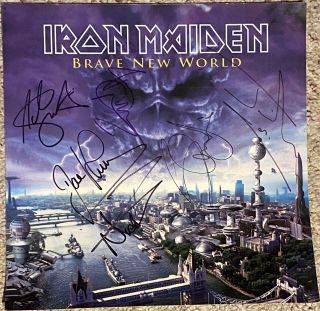 Iron Maiden 2000 Brave World Tour Autographed Promo Picture