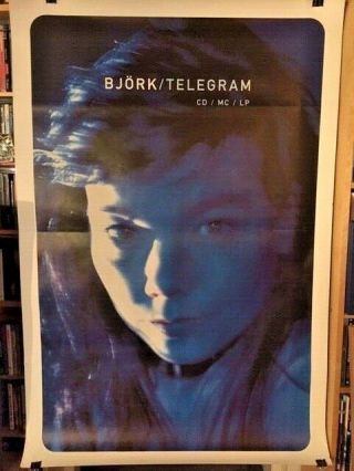 Bjork " Telegram " Cd / Mc / Lp Promo Only Subway Poster (40 " X 60 ") 1996 Rare Oop
