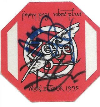 Led Zeppelin Jimmy Page Robert Plant Signed 1995 Pass W/coa
