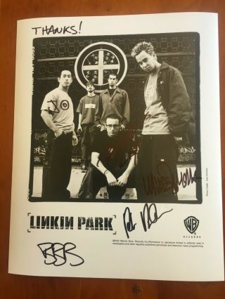 Linkin Park Signed 8 X 10 Photo.  Guaranteed Authentic