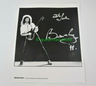 Brian May - Queen : Autographed 8 " X 10 " Signed Photograph 1998 Photo