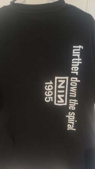 Vintage 1995 T Shirt Nine Inch Nails Further Down The Spiral Tour