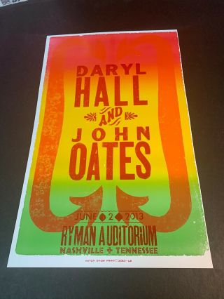 Daryl Hall & John Oates Ryman Nashville 2013 Hatch Show Print Poster
