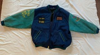 Official Mcm - Michael Jackson Tour Jacket - Blue Nylon With Leather Arms