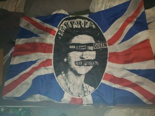 1977 Sex Pistols God Save The Queen Silk Flag
