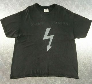 Vintage Marilyn Manson Antichrist Superstar Bolt T Shirt Xl (24x28.  5) Winterland