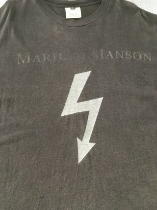 Vintage Marilyn Manson Antichrist Superstar Bolt T Shirt XL (24x28.  5) Winterland 2