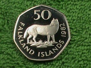 Falkland Islands 50 Pence 1982 Proof