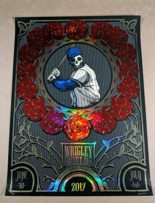 Dead And Company Print Wrigley Field Chicago Grateful Dead & Co Poster Foil
