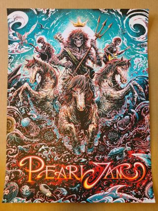 Pearl Jam Amsterdam 2018 Miles Tsang Signed Numbered Poster Print Artist Edition