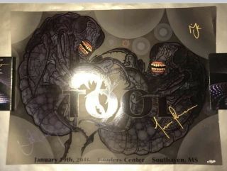 2016 Tool Band Concert Poster Lithograph Southaven,  Ms Signed /350 Wow