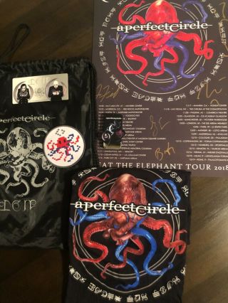 A Perfect Circle Autographed Signed Poster Vip Package Eat The Elephant Tour