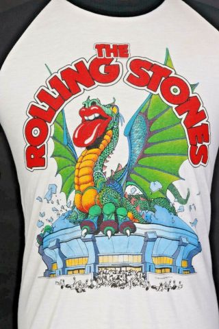 Vintage 1981 Rolling Stones Rock Concert Tour T - Shirt Ds Nwots Mens Large