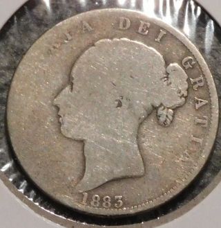 British Silver Half Crown - 1883 - Overstock - $1 Unlimited - 041