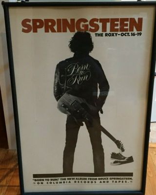 Bruce Springsteen Born To Run Framed " Roxy Poster " Oct 16 - 19,  1975.