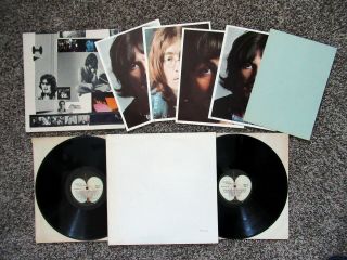 Beatles Vintage 1968 U.  S.  White Album Complete With Poster / Photos,  5 Digit