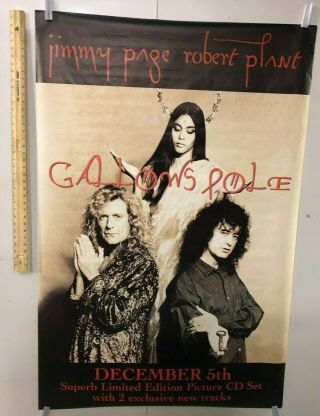 Huge Subway Poster Jimmy Page Robert Plant Gallows Pole 1994 No Quarter Rock