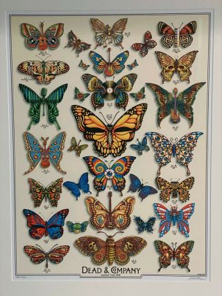 Dead And Company Summer Tour 2019 Concert Vip Poster - Butterflies By Emek