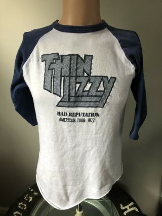 Vintage Thin Lizzy Bad Reputation American Tour 1977 3/4 Sleeve T - Shirt M 70’s
