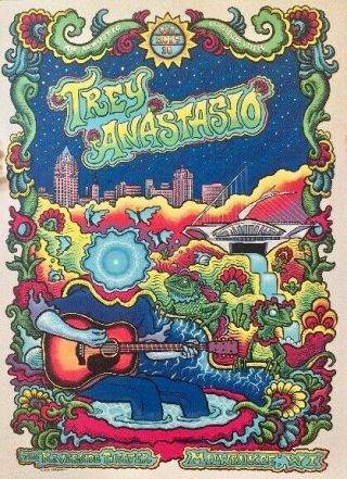 Trey Anastasio Poster Riverside Theater Milwaukee 10/18/19 Solo Acoustic Phish