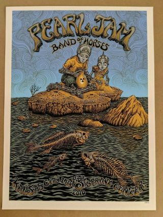Pearl Jam Poster Emek Kansas City Se Print Eddie Vedder 2010 Mo Show Edition