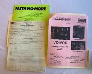 Faith No More Concert Contract Soundgarden 1990 Pittsburgh
