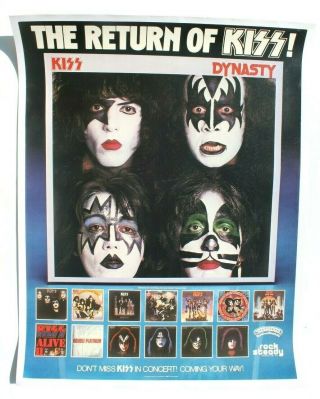 Vtg Aucoin - Rare 1979 The Return Of The Kiss Dynasty Casablanca Promo Poster