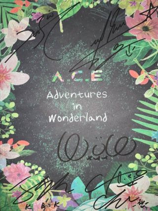 A.  C.  E Ace [a.  C.  E Adventures In Wonderland] Autographed Signed Album Including Pc