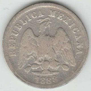 1888 Go R Mexico 10 Centavos Guanajuato Silver Low Mintage