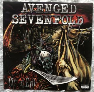 2005 Avenged Sevenfold A7x Complete Band Signed 12” Promo Poster / The Rev Auth