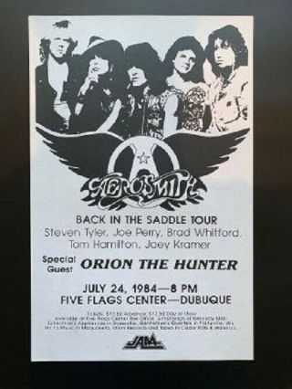 Aerosmith Concert Poster 1984 Reunion Dubuque