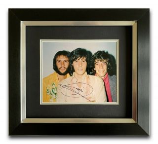 Barry Gibb Hand Signed Framed Photo Display - Bee Gees - Music Autograph 1.