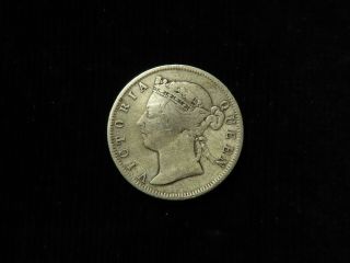 Malay Straits Settlements Queen Victoria Silver 20 Cents 1894 (dented)