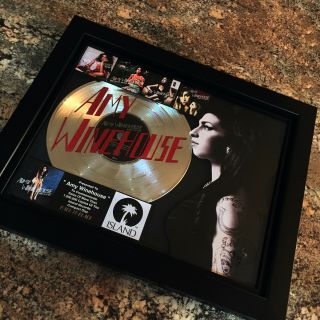 Amy Winehouse Back To Black Million Record Sales Music Award Album Disc Lp Vinyl