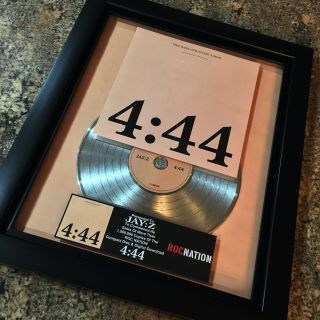 Jay Z 4:44 Million Record Sales Music Award Album Disc Lp Vinyl