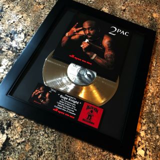 Tupac Shakur 2pac All Eyez On Me Million Record Sales Music Award Lp Vinyl