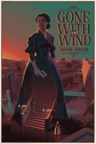Laurent Durieux Art Print " Gone With The Wind " Variant Movie Poster