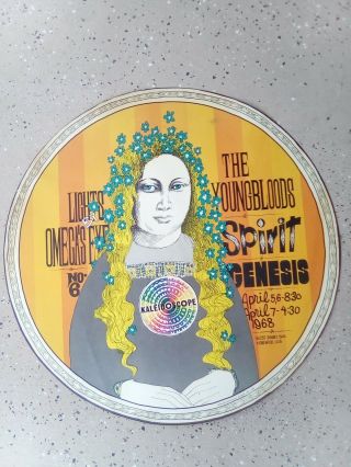 1968 Genesis Youngbloods Kaleidoscope 6 Poster Hollywood Fillmore Family