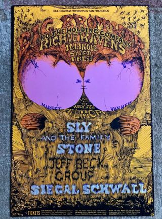 Big Brother & Holding Company,  Sly & Family Stone Fillmore Bg - 129 Poster