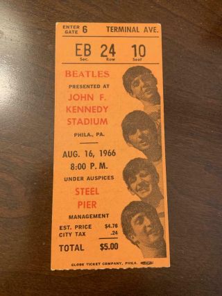 Beatles Vintage August 1966 Historic 