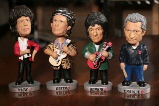 The Rolling Stones Bobblehead Set 4 Bobble Heads Figurines Vintage Tour Concert