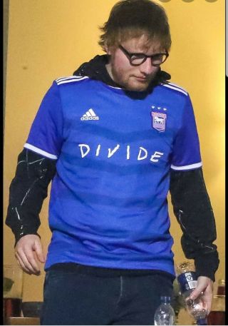 Ipswich Town Ed Sheeran Divide Limited Edition Adidas Shirt Rare
