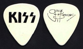 Vintage Kiss Gene Simmons Signature White Guitar Pick - 1977 - 1978 Alive Ii Tour