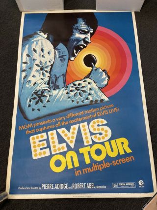 Elvis Presley “elvis On Tour” 1972 Poster 40” X 60” Rolled