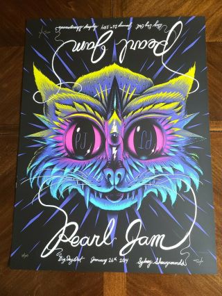 Pearl Jam Poster Big Day Out January 26 2014 Sydney,  Aus Ap Jeff Soto Xx/100