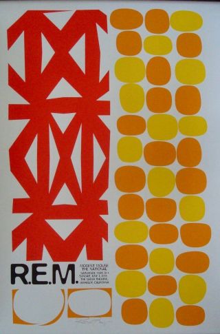 Rem Modest Mouse 2008 Berkeley Concert Poster Rex Ray 17x26 Nm