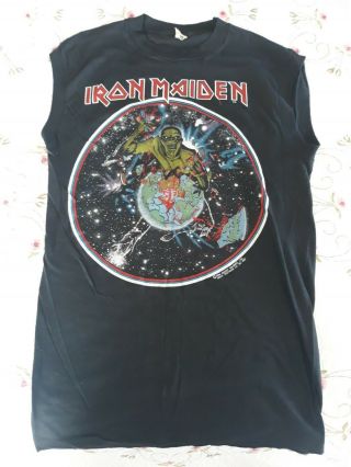 Vintage Iron Maiden T Shirt World Piece Tour The Beast On The Run 1983