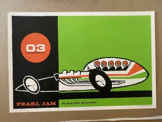 Pearl Jam Poster Oklahoma City 2003 Signed/numbered Ap2 22/50 Very Good
