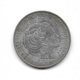 Denmark: 1972 10 Kroner Silver Death Of Frederik Ix And Accession Of Margret Xf